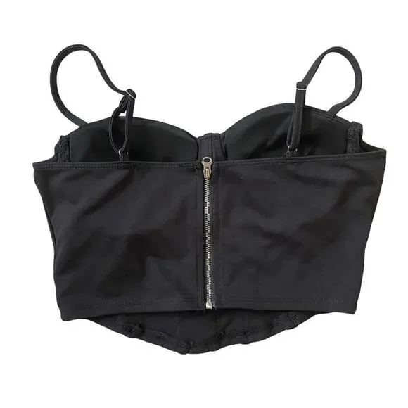 Julia by Love I Rhinestone Bustier Top M | Corset Crop, Padded, Party, Glam Y2K - Picture 2 of 8